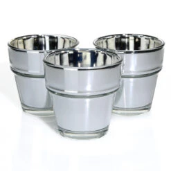 Eastland Flowerpot Votive Holder Mirrored Set Of 72