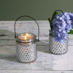 Eastland Hanging Mercury Patterned Holder 3.5" Set Of 12 9 Eastland Hanging Mercury Patterned Holder 3.5" Set Of 12 -Candle Decorations 1144 7591