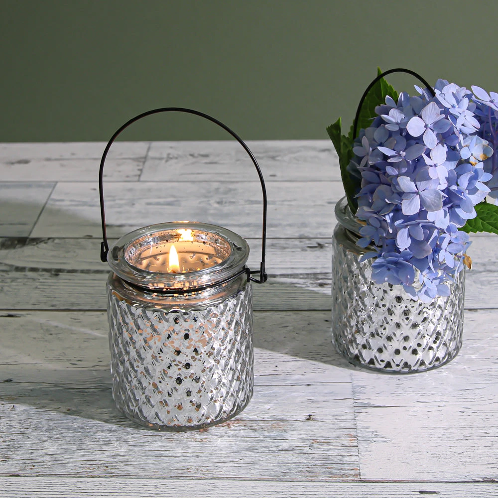 Eastland Hanging Mercury Patterned Holder 3.5" Set Of 12 5 Eastland Hanging Mercury Patterned Holder 3.5" Set Of 12 - Image 3