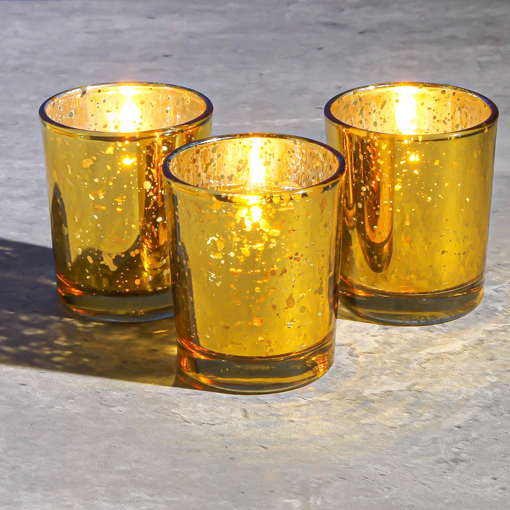 Richland Amber Gold Mercury Votive Holders Set Of 72 4 Richland Amber Gold Mercury Votive Holders Set Of 72 - Image 2