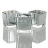 Richland Silver Mercury Square Votive Holder Set Of 12 -Candle Decorations 1155 8134 2