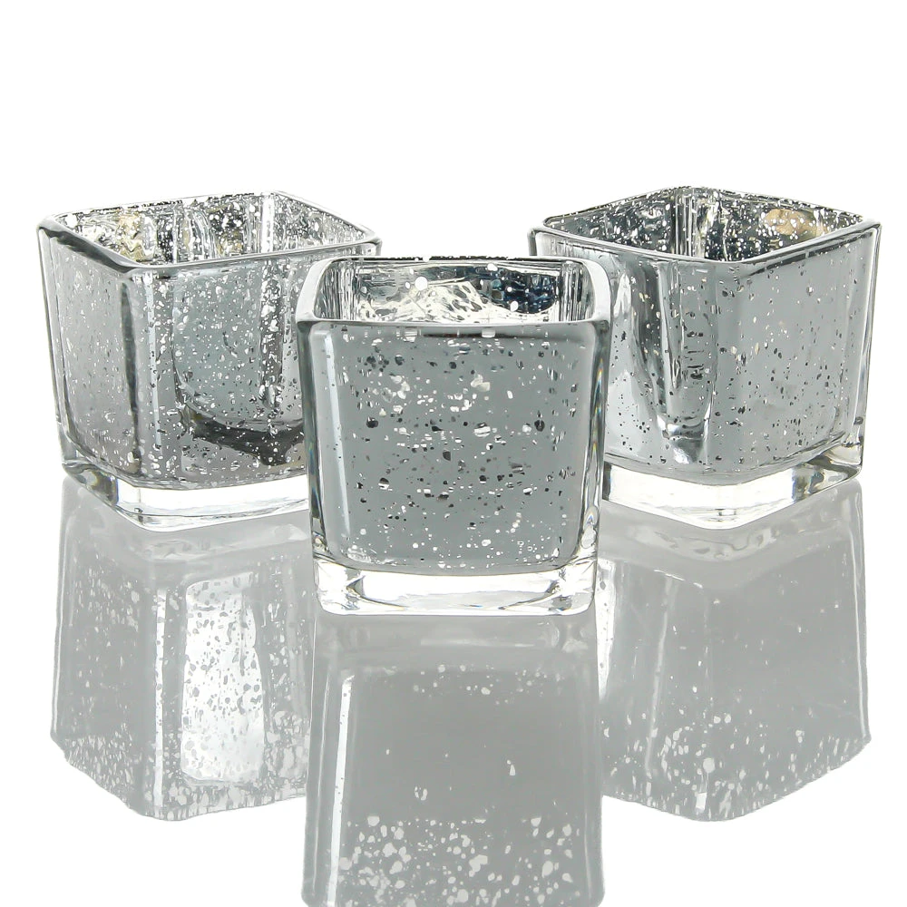 Richland Silver Mercury Square Votive Holder Set Of 12 3 Richland Silver Mercury Square Votive Holder Set Of 12