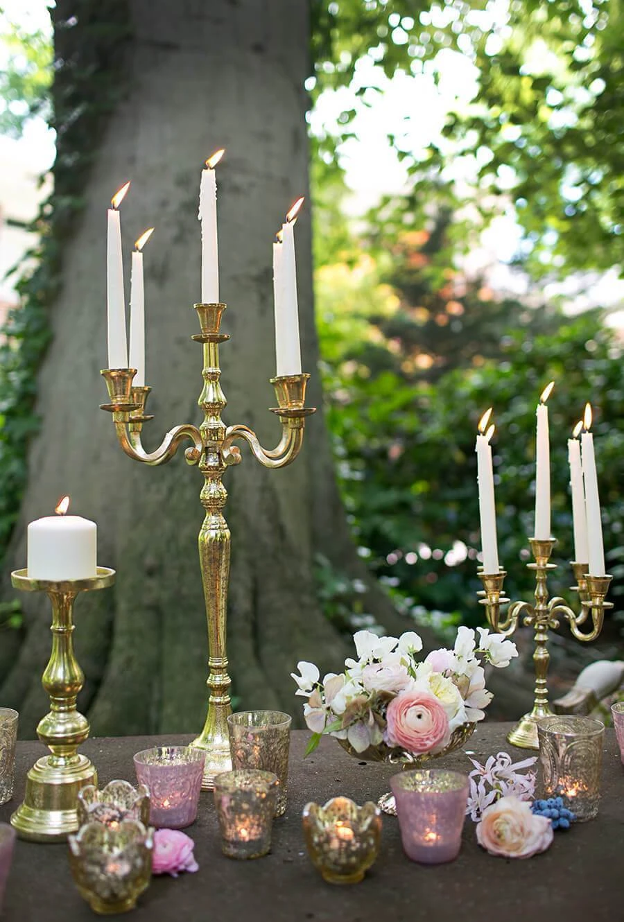 Gold Moretti Candelabra 25in 4 Gold Moretti Candelabra 25in - Image 2