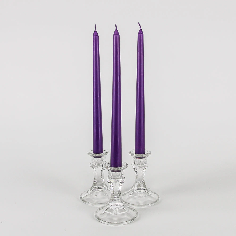 Richland Taper Candles 10" Purple Set Of 50 3 Richland Taper Candles 10" Purple Set Of 50