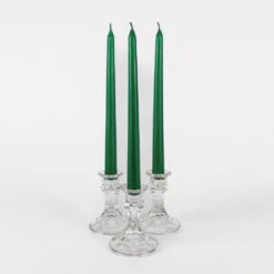 Richland Taper Candles 10" Dark Green Set Of 50