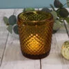 Richland Diamond Candle Holder Amber Set Of 48 2 Richland Diamond Candle Holder Amber Set Of 48 -Candle Decorations 1451 7992
