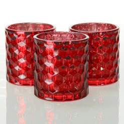 Richland Votive Holder Honeycomb Red Mercury Set Of 48