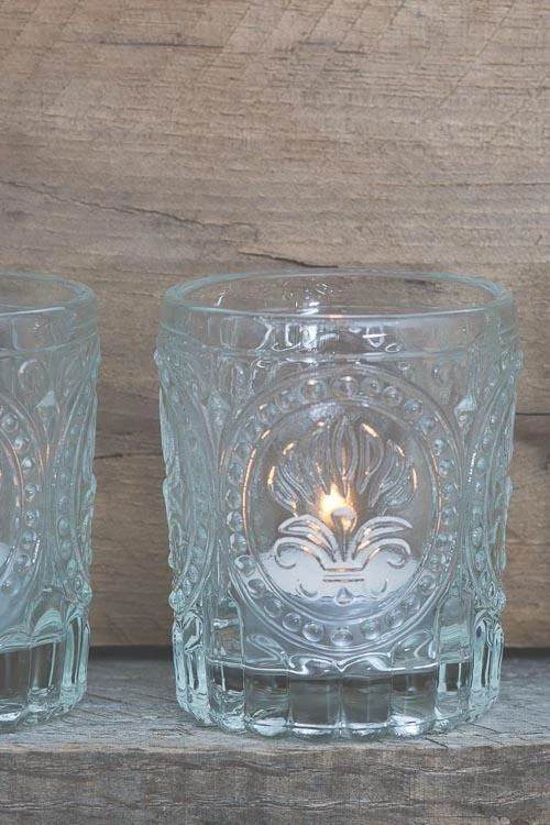 Richland Votive Holder Clear Textured Glass Set Of 48 4 Richland Votive Holder Clear Textured Glass Set Of 48 - Image 2