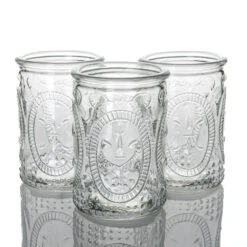 Richland Candle Holder Textured Glass Tall Set Of 12