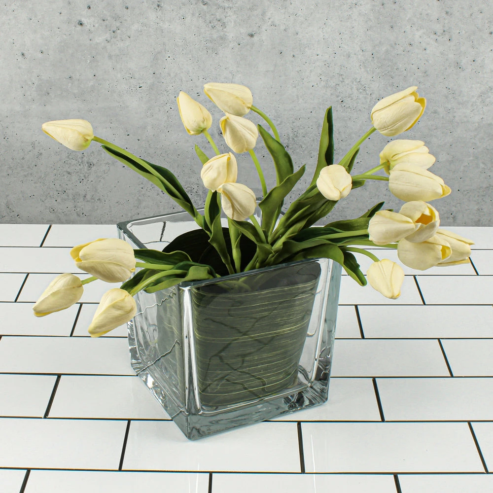 Richland Square Glass Cube Vase 6" Set Of 12 4 Richland Square Glass Cube Vase 6" Set Of 12 - Image 2