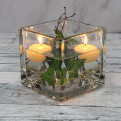 Richland Square Glass Cube Vase 5" Set Of 12 -Candle Decorations 1709557 4784 d23d4831 b483 4958 a8c1 1318d5bcaab7