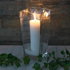 Richland Contemporary Tapered Square Vase 9" Set Of 3 -Candle Decorations 4432 6480