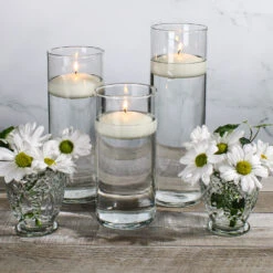 Eastland Cylinder Floating Candle Holders 7.5" , 9" & 10.5" Set Of 36 -Candle Decorations 6019 4883 032b85f4 8794 4ad7 ad0e b41ea0cbd78e