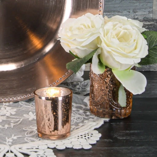 Richland Rose Gold Mercury Votive Holder Set Of 72 4 Richland Rose Gold Mercury Votive Holder Set Of 72 - Image 2
