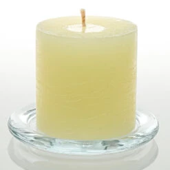 Richland Rustic Pillar Candle 3"x 3" Ivory Set Of 48
