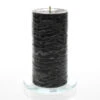 Richland Rustic Pillar Candle 3"x 6" Black Set Of 24