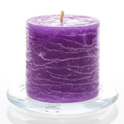 Richland Rustic Pillar Candle 3"x 3" Lavender Set Of 48
