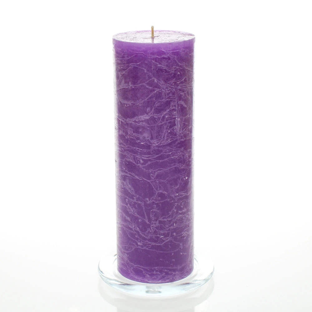 Richland Rustic Pillar Candle 3"x 9" Lavender Set Of 12 3 Richland Rustic Pillar Candle 3"x 9" Lavender Set Of 12