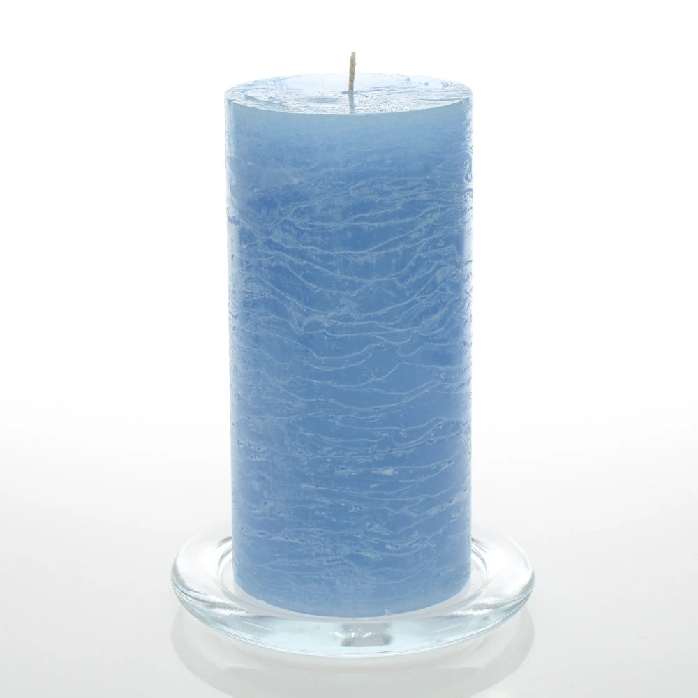 Richland Rustic Pillar Candle 3"x 6" Light Blue Set Of 6 3 Richland Rustic Pillar Candle 3"x 6" Light Blue Set Of 6