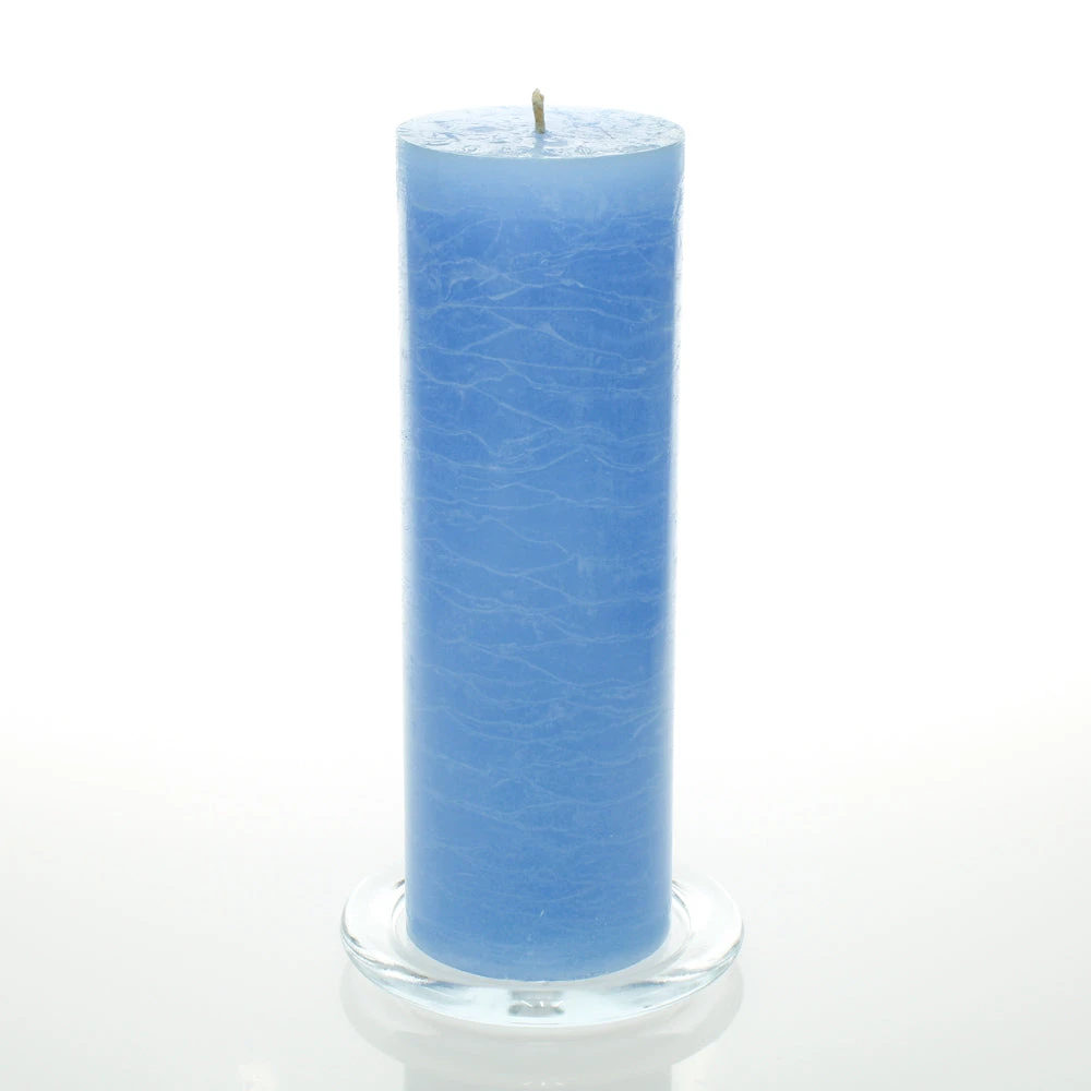 Richland Rustic Pillar Candle 3"x 9" Light Blue Set Of 6 3 Richland Rustic Pillar Candle 3"x 9" Light Blue Set Of 6