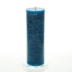 Richland Rustic Pillar Candle 3"x 9" Navy Blue Set Of 24