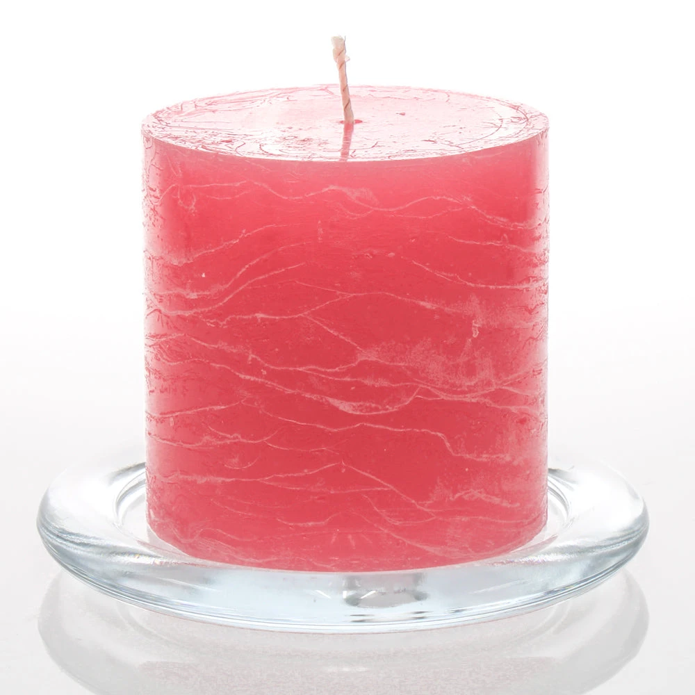 Richland Rustic Pillar Candle 3"x 3" Pink Set Of 12 3 Richland Rustic Pillar Candle 3"x 3" Pink Set Of 12