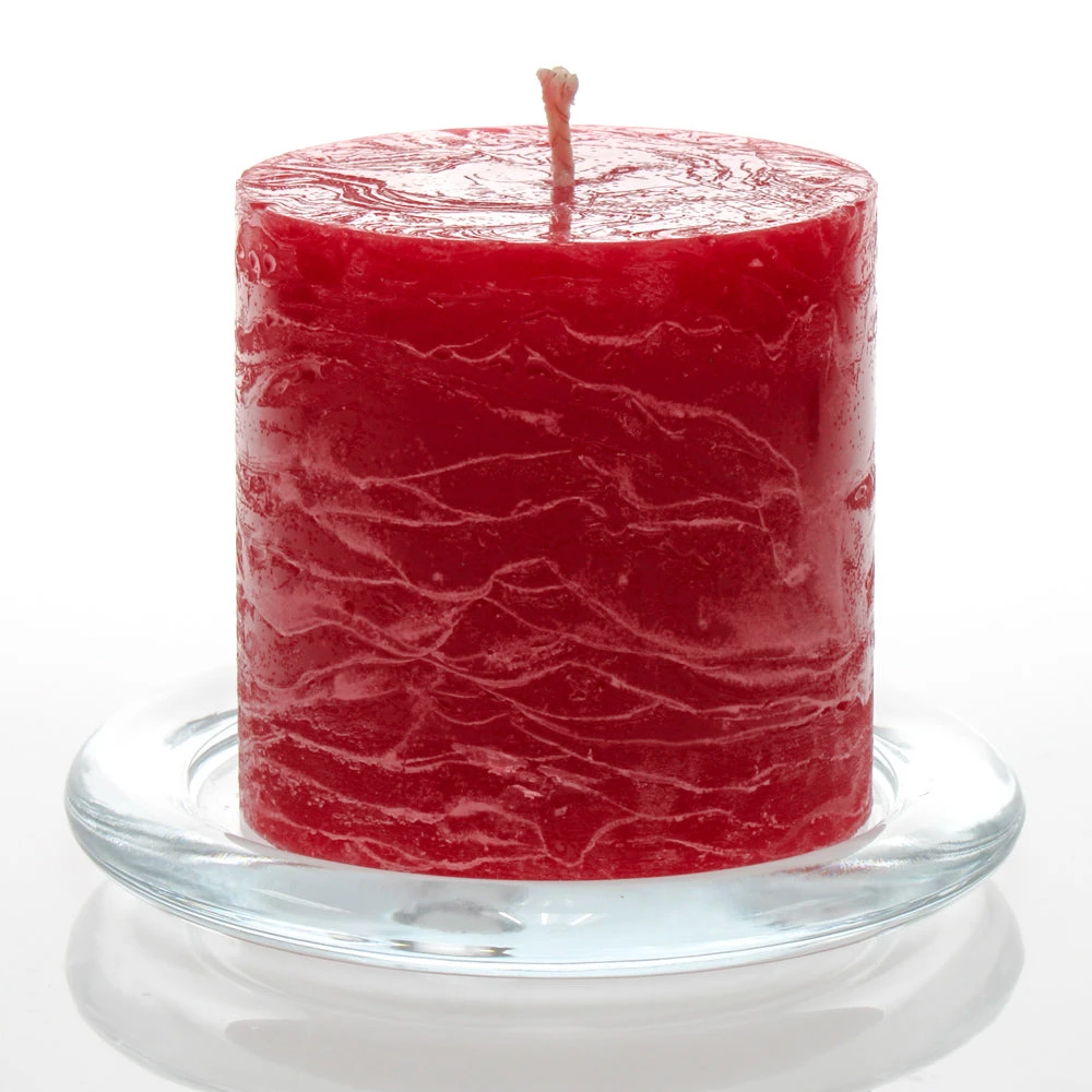 Richland Rustic Pillar Candle 3"x 3" Red Set Of 48 3 Richland Rustic Pillar Candle 3"x 3" Red Set Of 48