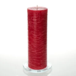 Richland Rustic Pillar Candle 3"x 9" Red Set Of 24