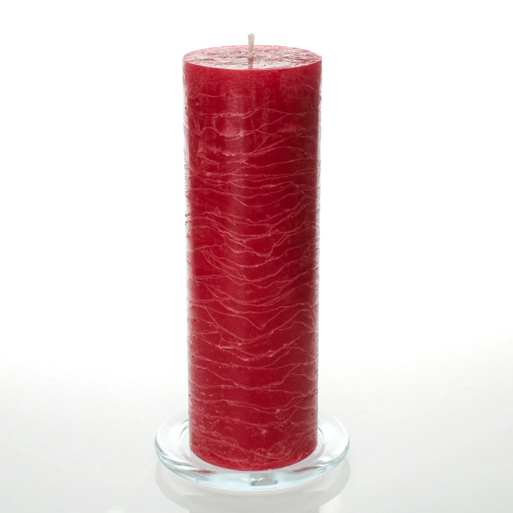 Richland Rustic Pillar Candle 3"x 9" Red Set Of 24 3 Richland Rustic Pillar Candle 3"x 9" Red Set Of 24