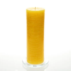 Richland Rustic Pillar Candle 3"x 9" Yellow Set Of 12