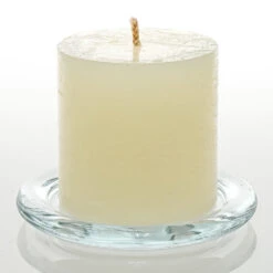 Richland Rustic Pillar Candle 3"x 3" Light Ivory Set Of 24
