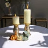 Richland Elegant Pillar Candle Holder 6" Gold Ceramic Set Of 4 -Candle Decorations 6737 8ceb86f8 3265 437b 97bb d1136c962a8e
