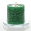 Richland Rustic Pillar Candle 3"x 3" Dark Green Set Of 24