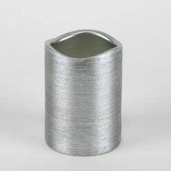 Richland Silver Metallic Wavy Top LED Candle - Set Of 12