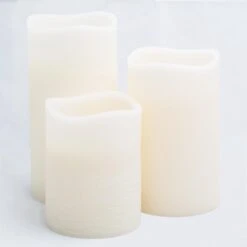 Richland LED Big Pillar Candles Ivory 6” Set Of 12