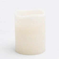 Richland LED Big Pillar Candles Ivory 6” Set Of 3 -Candle Decorations 7182 3