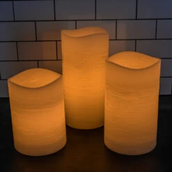 Richland LED Big Pillar Candles Ivory 6” Set Of 3 -Candle Decorations 7182 7183 7184 5851 2 d17e2dfd 72b8 46e2 b174 f40fd27408ff