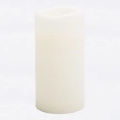 Richland LED Big Pillar Candles Ivory 6” Set Of 3 -Candle Decorations 7184 2