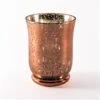 Blush Rose Gold Mercury Glass Hurricane Vase & Candle Holder 6" 2 Blush Rose Gold Mercury Glass Hurricane Vase & Candle Holder 6" -Candle Decorations 74866822053b