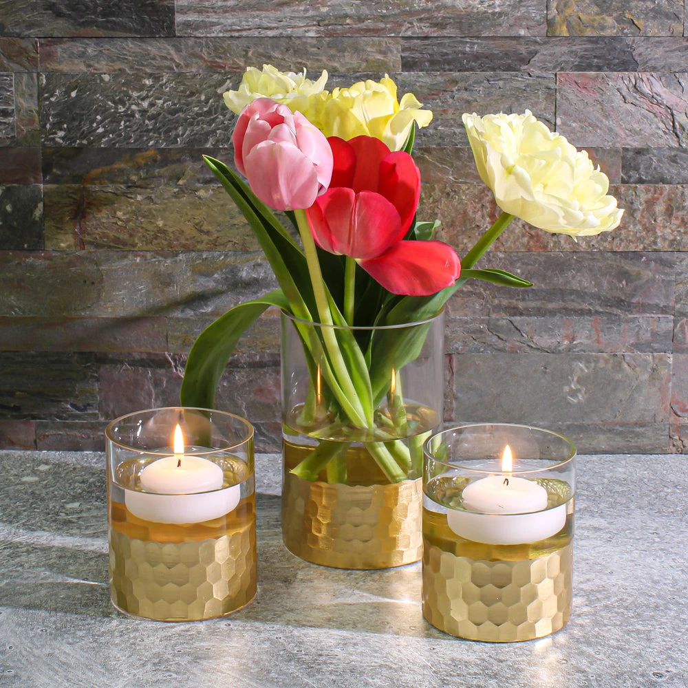 Elsa Vase & Candle Holder 6" With Gold-Dipped Finish 4 Elsa Vase & Candle Holder 6" With Gold-Dipped Finish - Image 2
