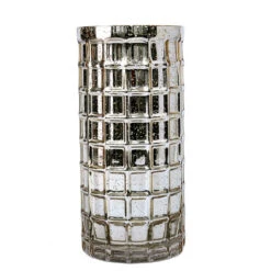 Gold Mercury Mosaic Cylinder 10" - Vase & Candle Holder 8 Gold Mercury Mosaic Cylinder 10" - Vase & Candle Holder -Candle Decorations 87260257054