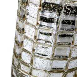 Gold Mercury Mosaic Cylinder 10" - Vase & Candle Holder 9 Gold Mercury Mosaic Cylinder 10" - Vase & Candle Holder -Candle Decorations 87260257054b