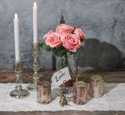 8in Hurricane Vase & Candle Holder 9 8in Hurricane Vase & Candle Holder -Candle Decorations 87260264210