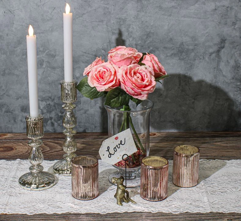 8in Hurricane Vase & Candle Holder 6 8in Hurricane Vase & Candle Holder - Image 4