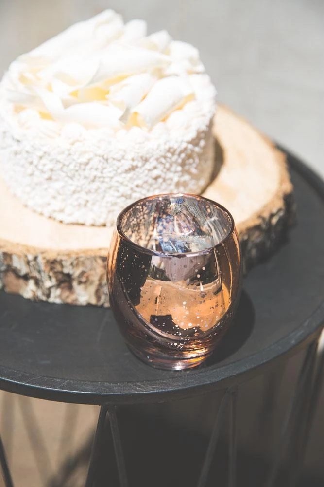 Richland Grande Hurricane Votive Holder Rose Gold Mercury Set Of 12 4 Richland Grande Hurricane Votive Holder Rose Gold Mercury Set Of 12 - Image 2