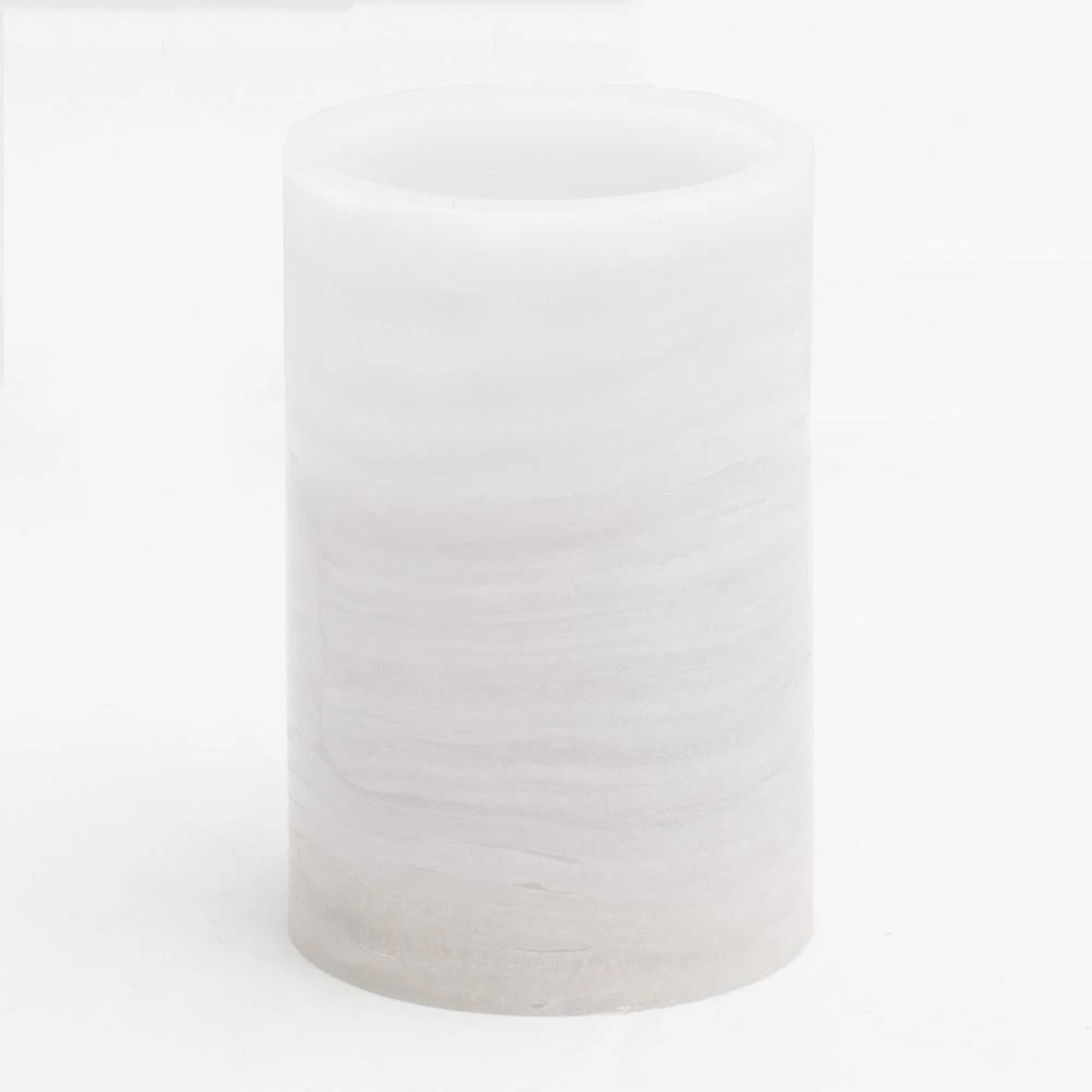 Richland Flameless LED Pillar Candle Marble 4" X 6" 3 Richland Flameless LED Pillar Candle Marble 4" X 6"