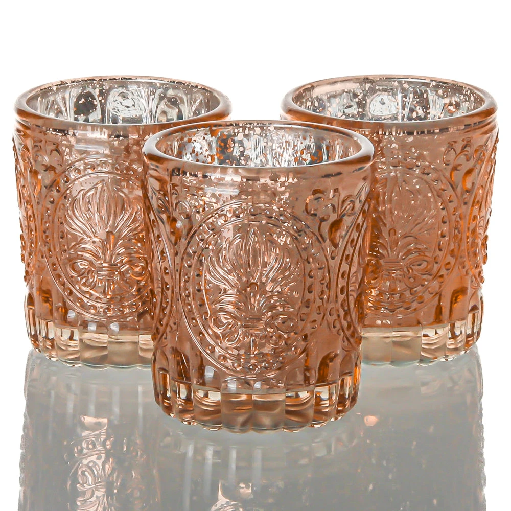 Richland Mercury Votive Holders Primrose Rose Gold Set Of 12 3 Richland Mercury Votive Holders Primrose Rose Gold Set Of 12