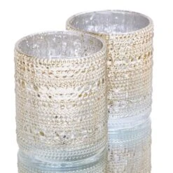 Richland Mercury Candle Holder Pearly Metallic Gold Large Set Of 24