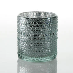 Richland Mercury Candle Holder Pearly Silver Small Set Of 36 -Candle Decorations 91096 8208