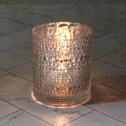 Richland Mercury Candle Holder Pearly Silver Large Set Of 24 9 Richland Mercury Candle Holder Pearly Silver Large Set Of 24 -Candle Decorations 91097 8329